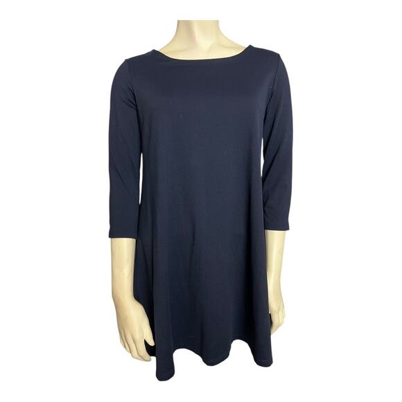 Susana Monaco Dresses & Skirts - Susana Monaco Dress Women's Small Navy Blue A-Line Tunic 3/4 Sleeve USA Made
